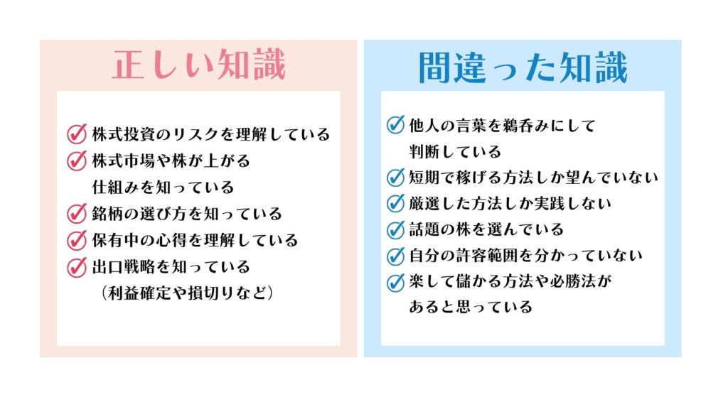 株の正しい知識、間違った知識