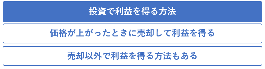 投資で利益を得る方法